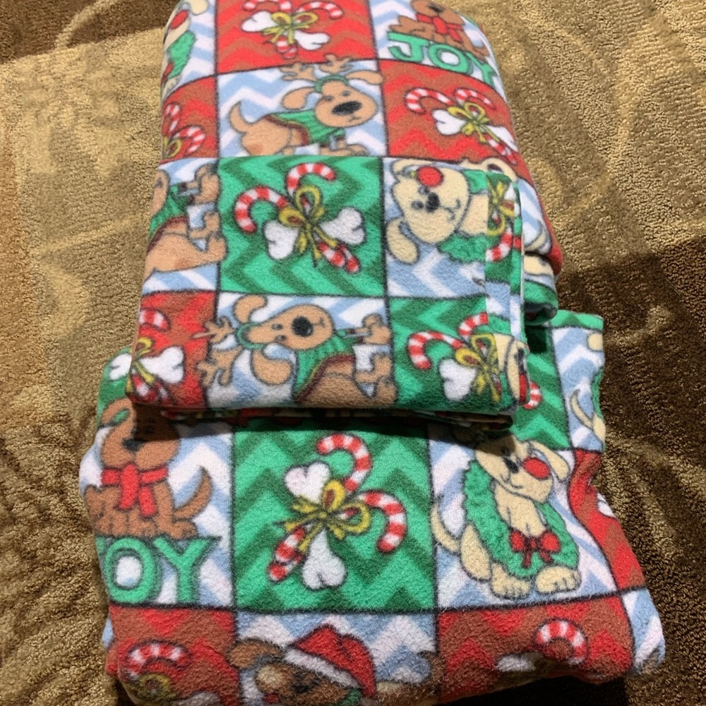 Twin Flannel Dog Sheet Set